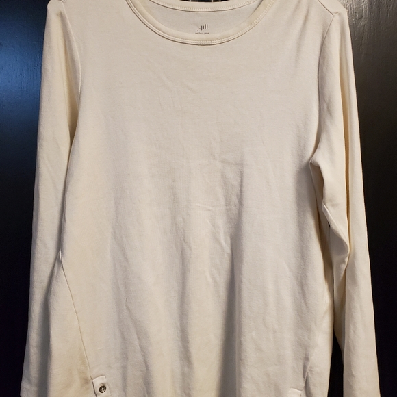 White long sleeve tunic tee shirt - Picture 2 of 3